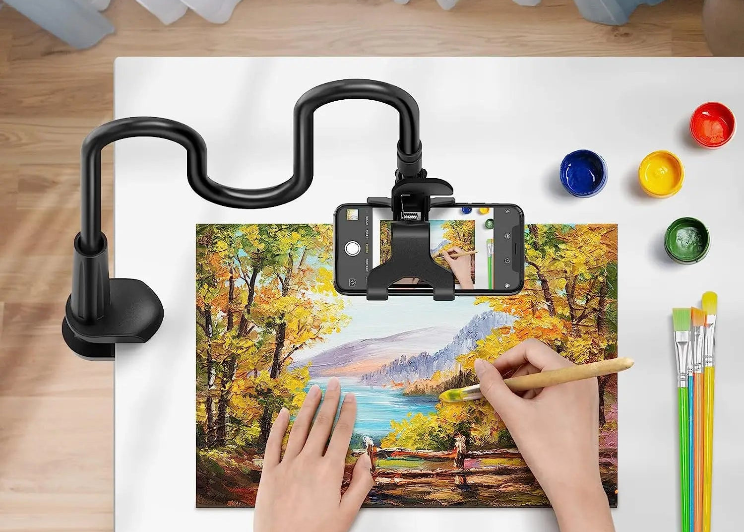 Support de Téléphone Flexible 360° - Bras Long Réglable pour Lit et Bureau